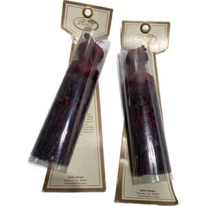 Set of 2 India House Trimmings Home Decor Pillow Drapery Tassel 7" Burgundy Blue